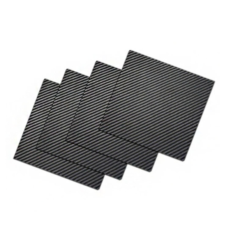 Piastra in fibra di carbone 3k 8 mm attivata 2 mm