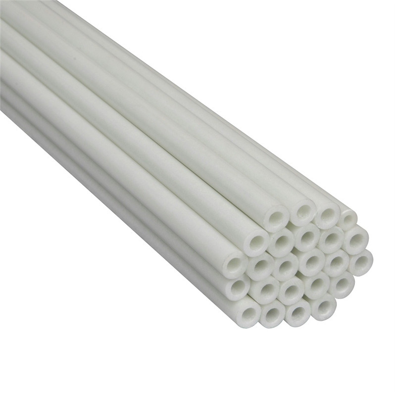 FRP Fiberglass Round Hollow Tube OEM Customized Fiberglass GRP Profiles Pultruded